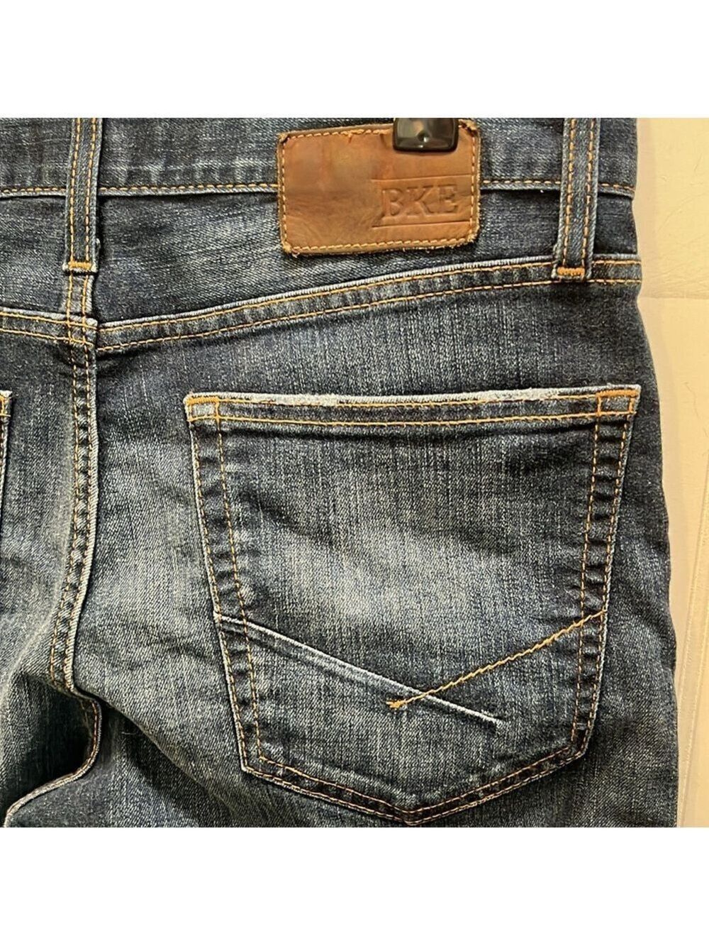 BKE Jake Straight Dark Wash Stretch Jeans Size 32L - Picture 10 of 14